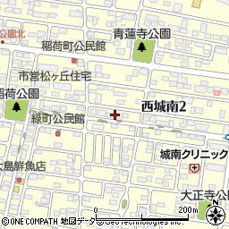 栃木県小山市西城南2丁目14周辺の地図