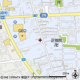 栃木県佐野市高萩町402周辺の地図