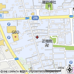栃木県佐野市高萩町347周辺の地図
