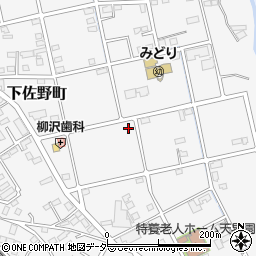 群馬県高崎市下佐野町周辺の地図
