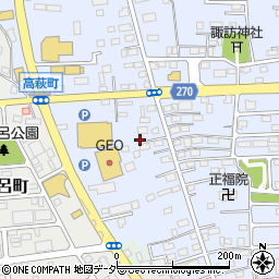 栃木県佐野市高萩町417周辺の地図