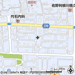 栃木県佐野市高萩町200周辺の地図