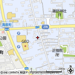栃木県佐野市高萩町418周辺の地図