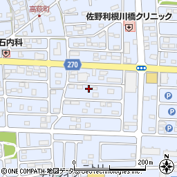 栃木県佐野市高萩町1333周辺の地図