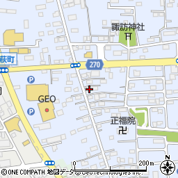 栃木県佐野市高萩町339周辺の地図