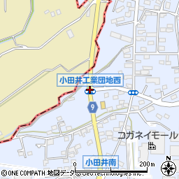 小田井工業団地西周辺の地図