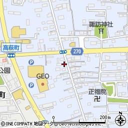 栃木県佐野市高萩町419周辺の地図