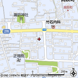 栃木県佐野市高萩町1203周辺の地図