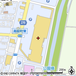 イオンモール佐野新都市屋上駐車場周辺の地図
