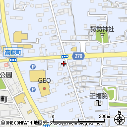 栃木県佐野市高萩町421周辺の地図