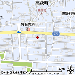 栃木県佐野市高萩町1220周辺の地図