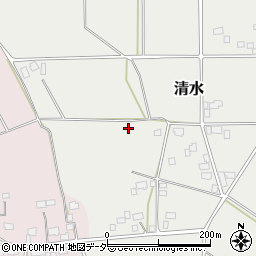 茨城県筑西市清水周辺の地図