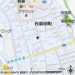 群馬県高崎市台新田町周辺の地図