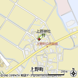石川県加賀市上野町ツ周辺の地図