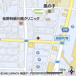 栃木県佐野市高萩町1322周辺の地図