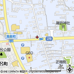 栃木県佐野市高萩町433周辺の地図