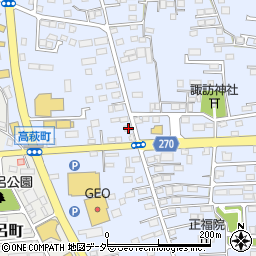 栃木県佐野市高萩町443周辺の地図