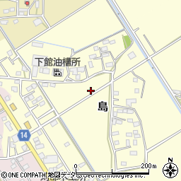 茨城県筑西市島周辺の地図