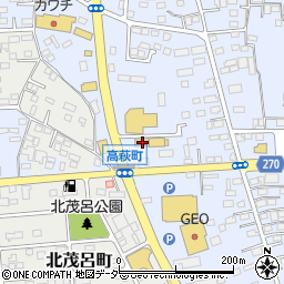 栃木県佐野市高萩町445周辺の地図