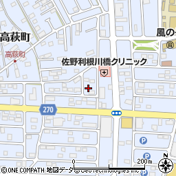 栃木県佐野市高萩町1312周辺の地図