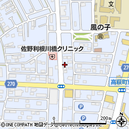 栃木県佐野市高萩町1316周辺の地図