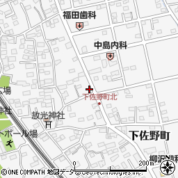 群馬県高崎市下佐野町827-14周辺の地図