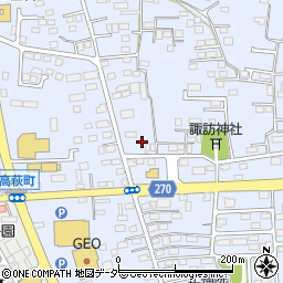 栃木県佐野市高萩町287周辺の地図