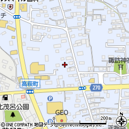 栃木県佐野市高萩町449周辺の地図
