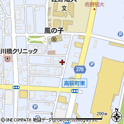 栃木県佐野市高萩町1320-11周辺の地図