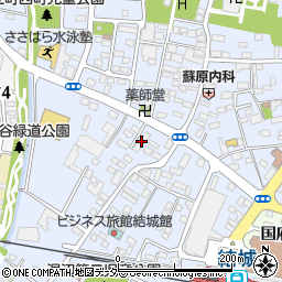 常陽銀行結城アパート周辺の地図