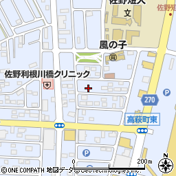 栃木県佐野市高萩町1320-15周辺の地図