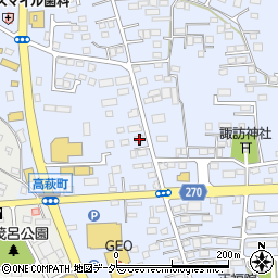 栃木県佐野市高萩町451周辺の地図