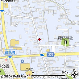 栃木県佐野市高萩町311周辺の地図