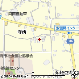 長野県安曇野市豊科南穂高寺所374周辺の地図