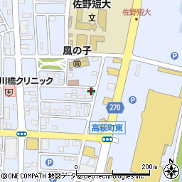 栃木県佐野市高萩町1320-10周辺の地図