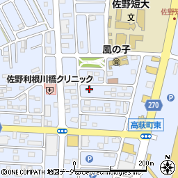 栃木県佐野市高萩町1320-3周辺の地図