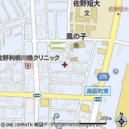 栃木県佐野市高萩町1320-19周辺の地図