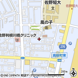 栃木県佐野市高萩町1320-5周辺の地図