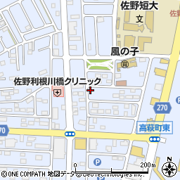 栃木県佐野市高萩町1320-1周辺の地図