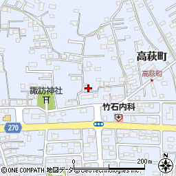栃木県佐野市高萩町250周辺の地図
