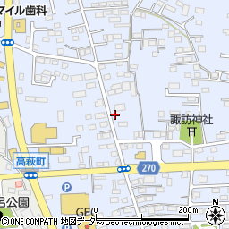 栃木県佐野市高萩町309周辺の地図