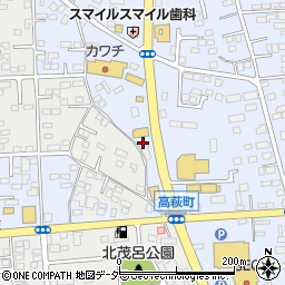 栃木県佐野市高萩町454周辺の地図