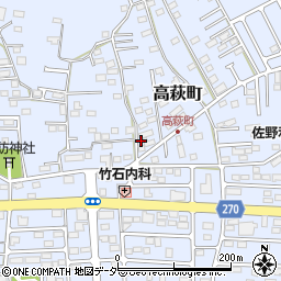 栃木県佐野市高萩町1113周辺の地図