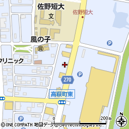 栃木県佐野市高萩町1323周辺の地図