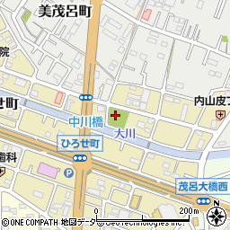 伊勢崎市中川公園周辺の地図