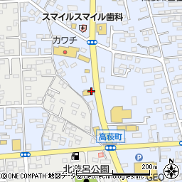 栃木県佐野市高萩町463周辺の地図