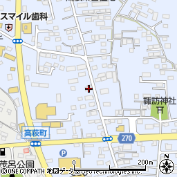 栃木県佐野市高萩町457周辺の地図