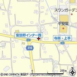 長野県安曇野市豊科南穂高117周辺の地図