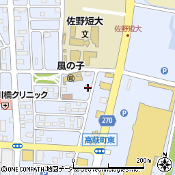 栃木県佐野市高萩町1319周辺の地図