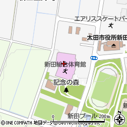 太田市新田文化会館　多目的室周辺の地図